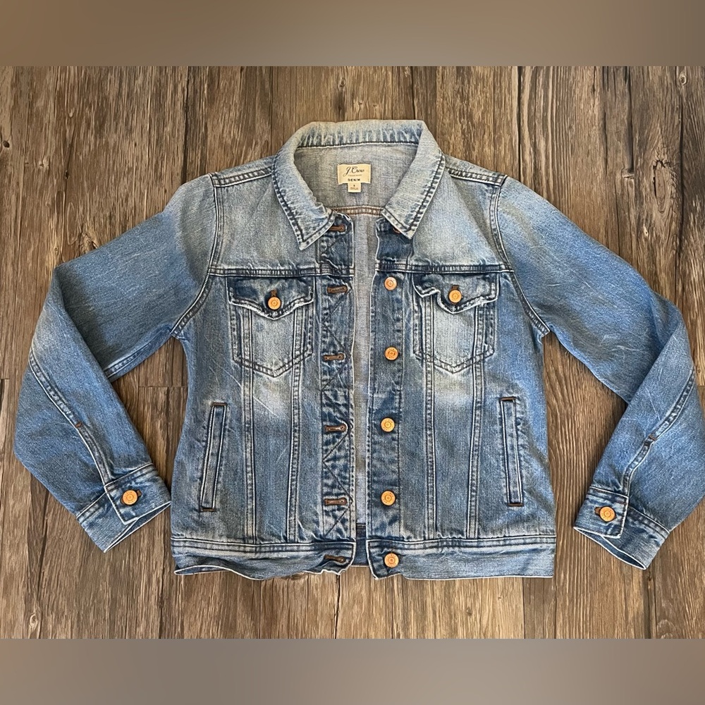 J.Crew Classic Denim Jacket Medium Wash Women’s Small
